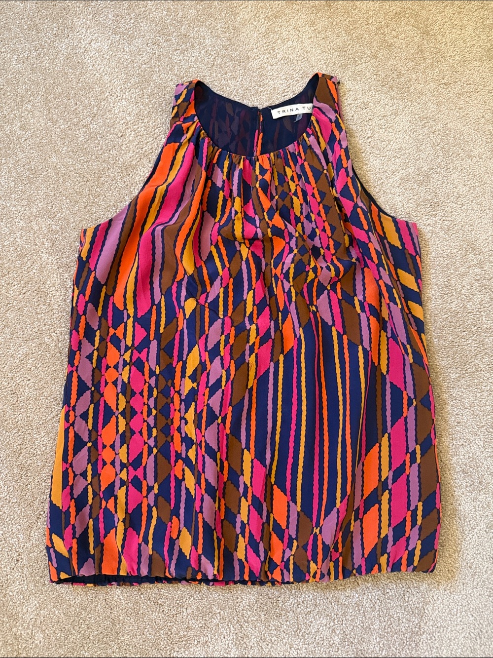 Trina Turk P silk Sleeveless Top